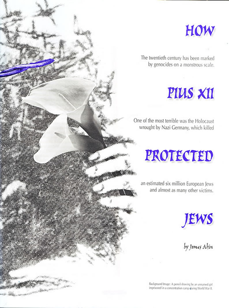 How Pius XII protected the Jews.
February 1997 - This Rock Magazine - Page 13.